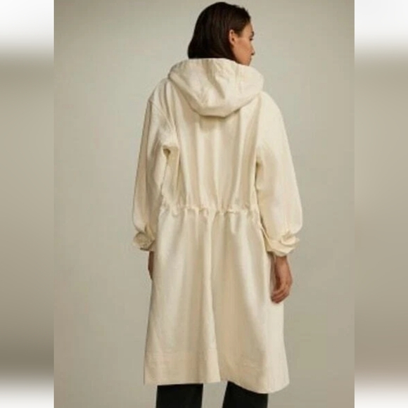 Everlane The Canvas Organic Cotton Parka Jacket Bone White Size Medium - Picture 3 of 10